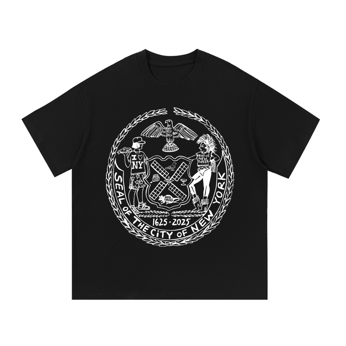 Seal of the City of New York 2026 — White on Black