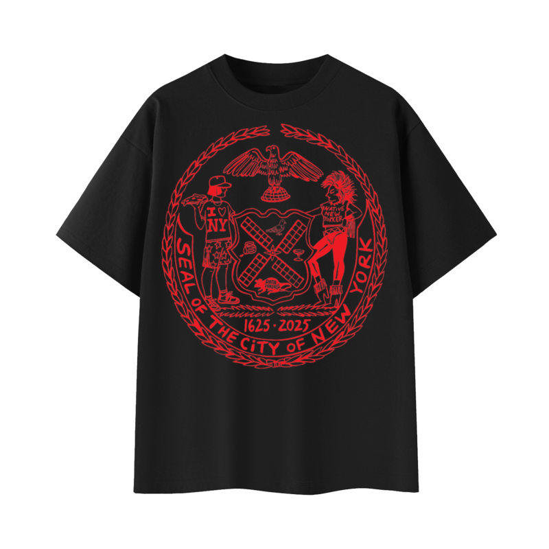 Seal of the City of New York 2026 — Red on Black